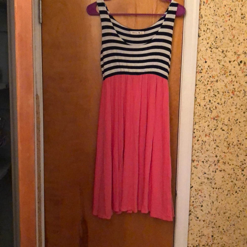 Blue, White and Pink Coco Summer Dress